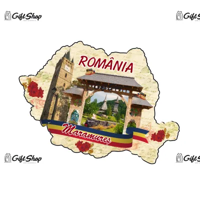 Maramures romania, magnet harta, model mgs198